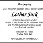 Danksagung Lothar Jurk
