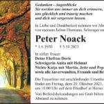 Traueranzeige Peter Noack