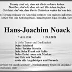 Traueranzeige Hans-Joachim Noack