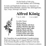 Traueranzeige Alfred König