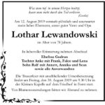 Traueranzeige Lothar Lewandowski