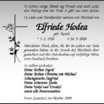 Traueranzeige Elfriede Hodea, geb. Noack
