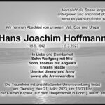 Traueranzeige Hans Joachim Hoffmann