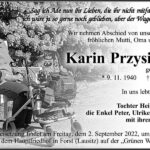 Traueranzeige Karin Przysiecki, geb. Woicke