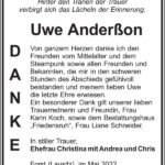 Danksagung Uwe Anderßon