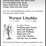 Traueranzeige Werner Litschke