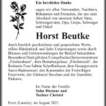 Danksagung Horst Beutke