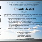 Danksagung Frank Jestel