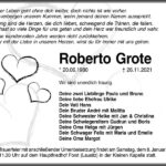 Traueranzeige Roberto Grote