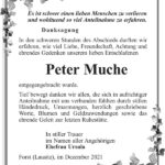 Danksagung Peter Muche
