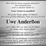 Traueranzeige Uwe Anderßon