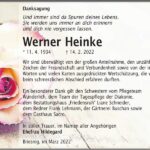 Danksagung Werner Heinke