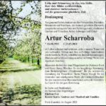 Danksagung Artur Scharroba