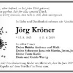 Traueranzeige Jörg Kröner