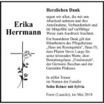 Danksagung Erika Herrmann