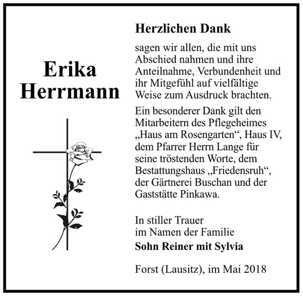 Danksagung Erika Herrmann