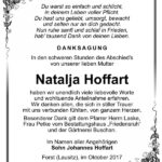 Danksagung Natalja Hoffart