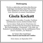 Danksagung Gisela Kockott