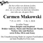 Traueranzeige Carmen Makowski