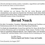 Danksagung Bernd Noack
