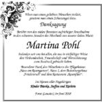 Danksagung Martina Pohl