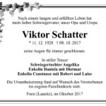 Traueranzeige Viktor Schatter