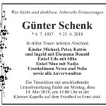 Traueranzeige Günter Schenk