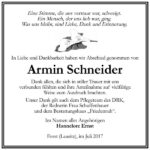 Danksagung Armin Schneider