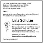 Danksagung Lina Schulze