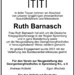 Traueranzeige Ruth Barnasch