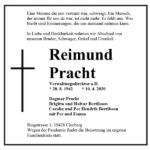 Traueranzeige Verwaltungsdirektor a.D. Reimund Pracht