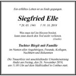 Traueranzeige Siegfried Elle