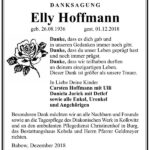 Danksagung Elly Hoffmann