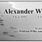 Traueranzeige Alexander Wilke