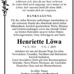 Danksagung Henriette Löwa