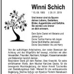 Danksagung Winni Schich
