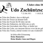 Jahresgedenken Udo Zschüntzsch