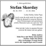 Jahresgedenken Stefan Skorday