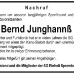 Traueranzeige Bernd Junghannß