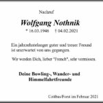 Nachruf Wolfgang Nothnik