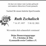 Traueranzeige Ruth Zschalisch
