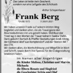 Danksagung Frank Berg