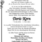Danksagung Doris Kern