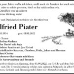 Traueranzeige Wilfried Piater
