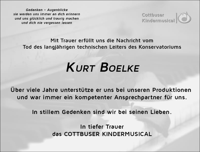 Nachruf Kurt Boelke