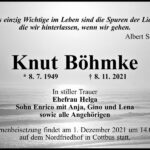 Traueranzeige Knut Böhmke