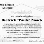Nachruf Dietrich „Paule“ Noack