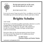 Danksagung Brigitte Schulze