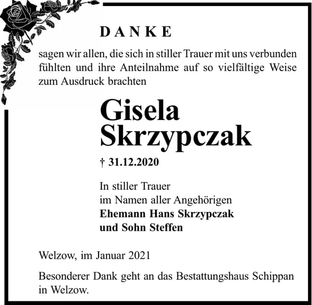 Danksagung Gisela Skrzypczak
