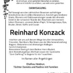 Traueranzeige Reinhard Konzack